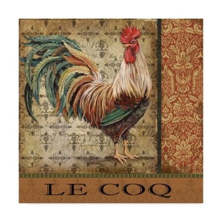 Jean Plout 'Vintage Le Coq 3' Canvas Art,18x18